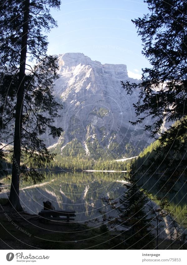 Wildsee Südtirol See Kulisse Italien Österreich Beleuchtung Erholung wandern Bergsteigen Außenaufnahme Berge u. Gebirge pragser Idylle Wasser
