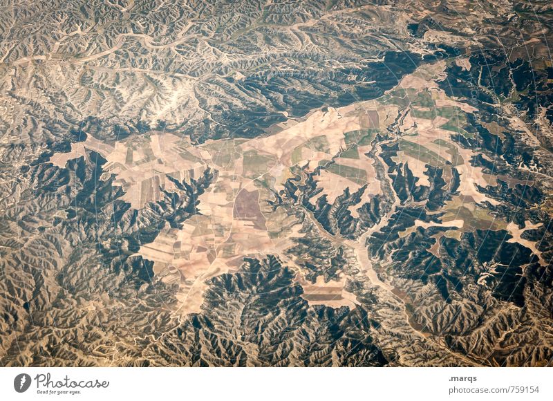 Landkarte Umwelt Natur Landschaft Erde Sommer außergewöhnlich Unendlichkeit Geografie Geologie Satellitenbild fliegen Farbfoto Außenaufnahme Luftaufnahme Muster