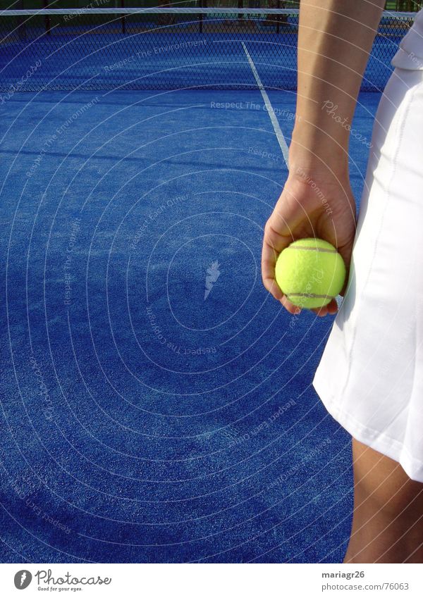 Sport Tennis Sommer Freizeit & Hobby Frau blau Ball tenis