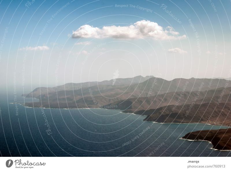 Küste Ferien & Urlaub & Reisen Tourismus Abenteuer Ferne Natur Landschaft Himmel Wolken Sommer Schönes Wetter Berge u. Gebirge Meer Atlantik Fuerteventura