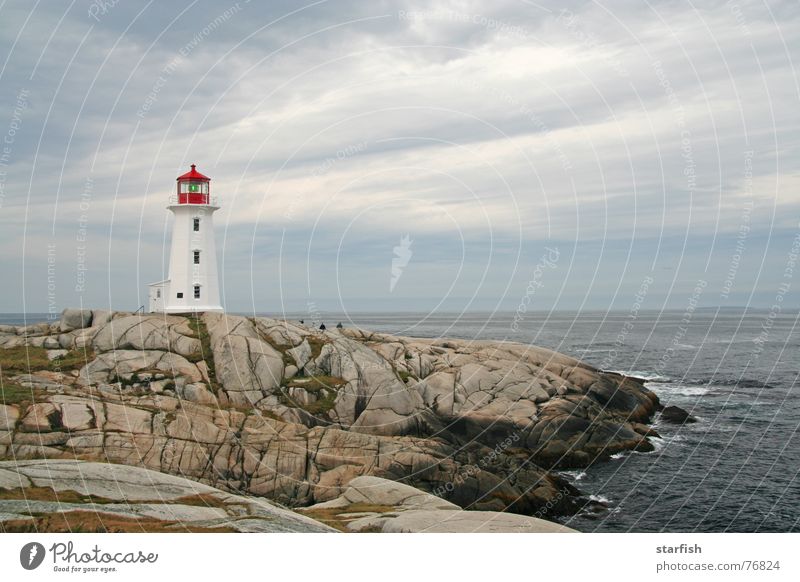 Peggy's Cove Leuchtturm Sturm Licht Halifax Wolken Brandung Meer Kanada Atlantik Felsen