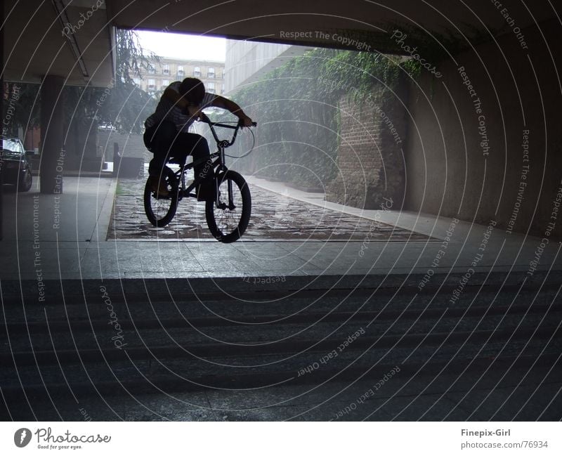 Schattenfahrer Fahrrad fresh Dynamik Bewegung insprierend