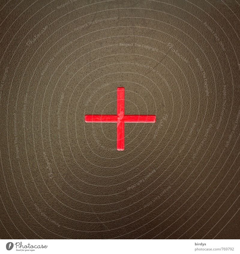 + Metall Zeichen Kreuz ästhetisch einfach positiv braun grün rot ruhig Genauigkeit Symmetrie Ziel Mitte Plus 1 Symbole & Metaphern Mathematik Farbfoto