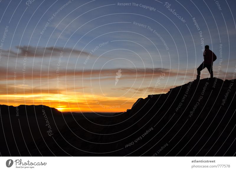 Sonnenuntergang am Messum Krater ruhig Abenteuer Ferne Freiheit Expedition wandern Landschaft Himmel Nachthimmel Horizont Sonnenaufgang Schönes Wetter Namibia