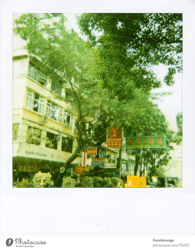 hk street Hongkong Ferne Straße Leben Polaroid central fremd