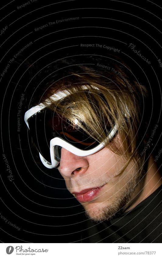 durchblick die II. Durchblick Brille Schneebrille Stil Haare & Frisuren lässig Porträt Mann Langeweile Freak Silhouette Jugendliche snow board Coolness Blick