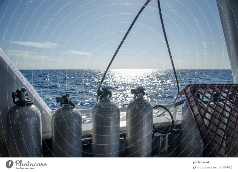 oxygen an Bord Expedition Tauchgerät Horizont Wärme Meer Pazifik Australien Jacht An Bord Sammlung Kabel authentisch Ferne maritim Ordnungsliebe Freiheit Klima
