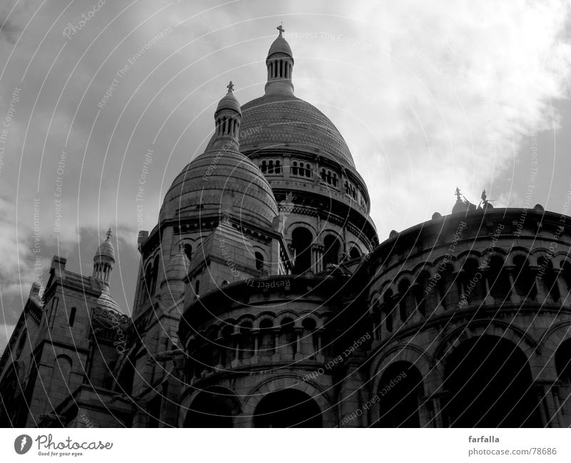 La coeur du Paris dramatisch Geborgenheit Wolken Gebäude Architektur Frankreich Religion & Glaube