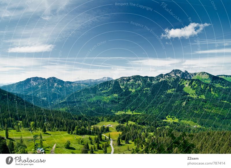 HEIMAT Ferien & Urlaub & Reisen Tourismus Ausflug wandern Umwelt Natur Landschaft Himmel Wolken Sommer Schönes Wetter Wiese Wald Alpen Berge u. Gebirge See hoch