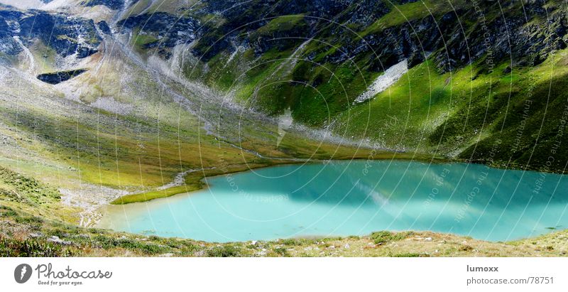 silbersee Berge u. Gebirge Natur Landschaft Pflanze Wasser Gras Felsen Alpen See blau grün Osttirol Österreich türkis Geröll Gebirgssee bergerkogel Schatten