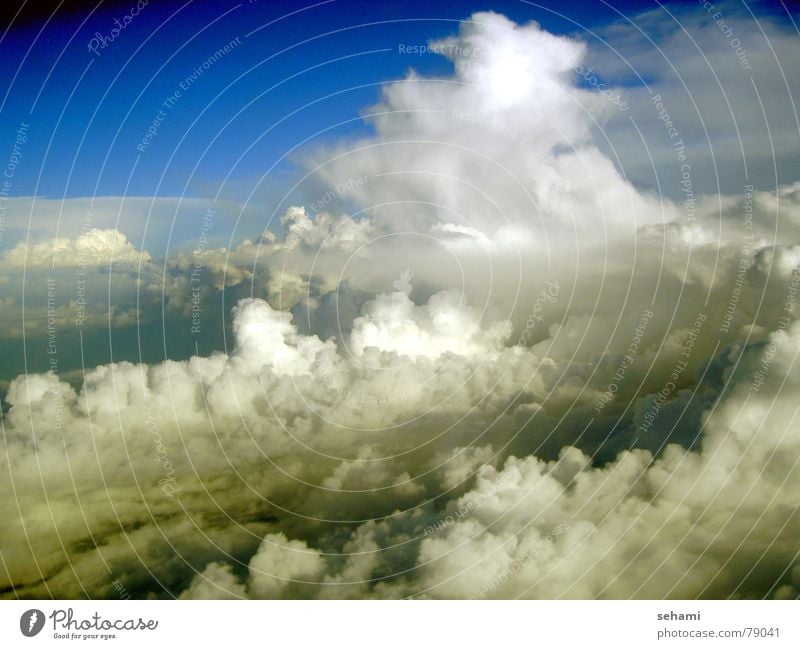 Über den Wolken über den Wolken Luft Ferne Himmel Freiheit Luftverkehr Niveau