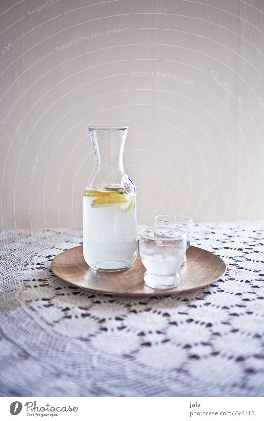 zitronenwasser Zitronensaft Getränk Erfrischungsgetränk Trinkwasser Flasche Glas Tablett Gesunde Ernährung Flüssigkeit Gesundheit lecker natürlich Durst