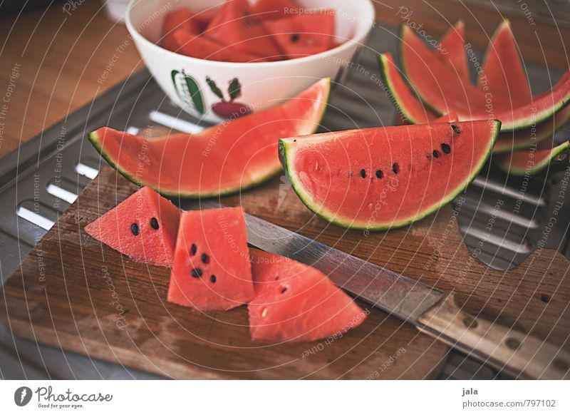 wassermelone Lebensmittel Frucht Wassermelone Melonen Ernährung Bioprodukte Vegetarische Ernährung Schalen & Schüsseln Messer Schneidebrett Gesunde Ernährung
