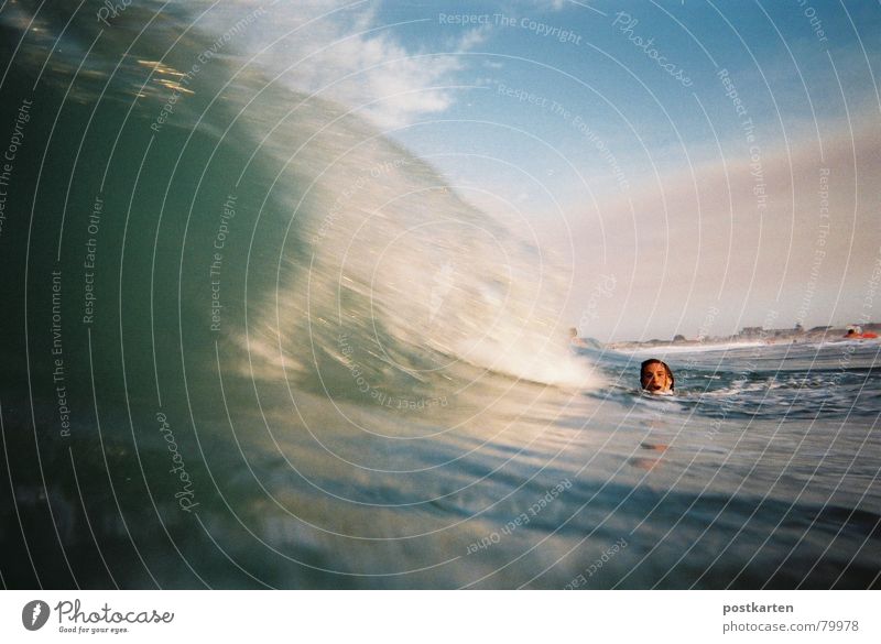 Welle, warte kurz - Foto Wellen Meer Wassersport lastminute Überschwemmung wave