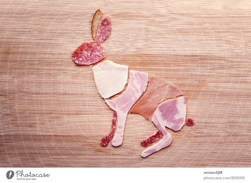 Wurstfreund. Holger Hase. Kunst ästhetisch Zufriedenheit Hase & Kaninchen Hasenohren Hasenbraten Hasenjagd Hasenpfote Fleisch Fleischgerichte Fleischfresser