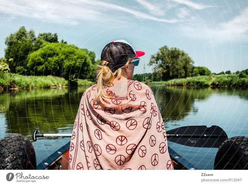 Piratin IV Ferien & Urlaub & Reisen Ausflug Abenteuer Freiheit Sommerurlaub Wassersport Kanutour feminin Junge Frau Jugendliche 18-30 Jahre Erwachsene Umwelt