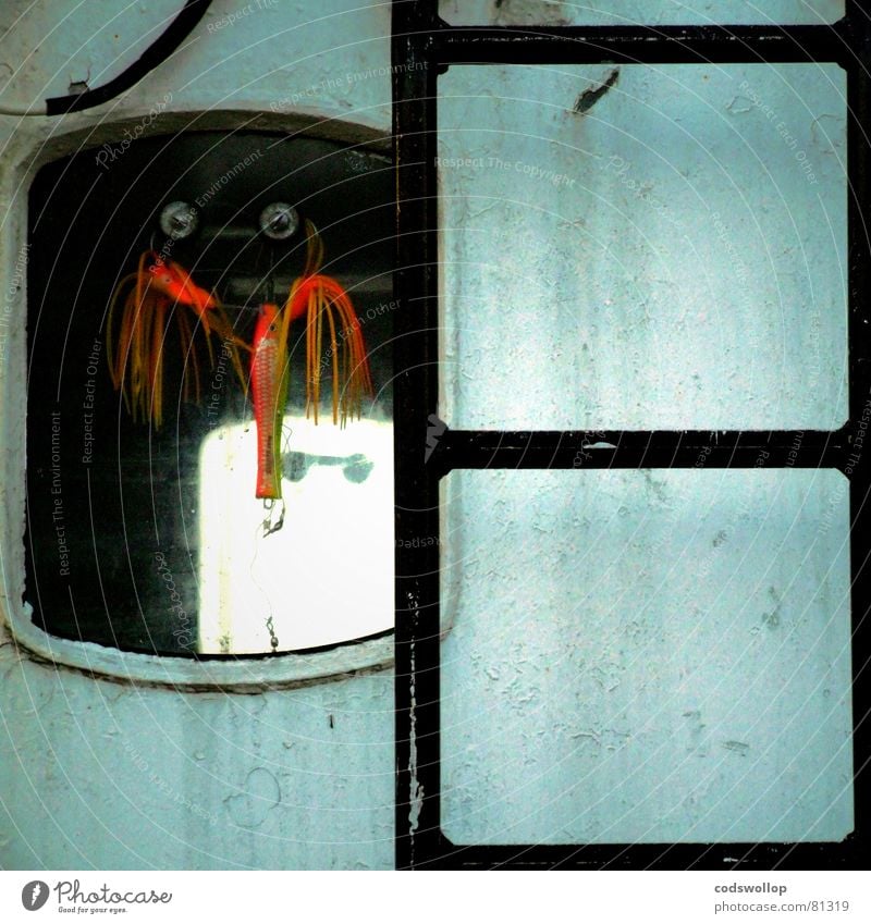 lockmittel Fenster Angeln Hafen Industrie Octopus hooks lure fangschiff octpus jaws Leiter Nordsee zerkleinern orange sea fishing north ladder boat Köder window