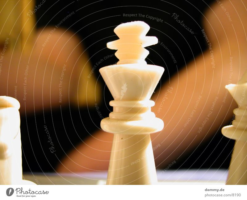 König in Gefahr alt weiß Nahaufnahme Makroaufnahme Schach Schachfigur Spielfigur Macht Symbole & Metaphern Monarchie Krone