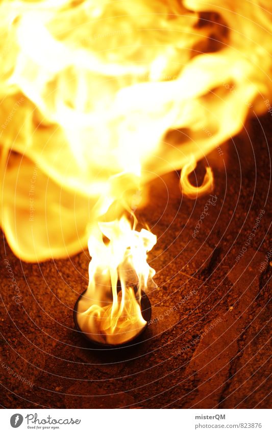 Wenn's lodert und kanistert... Kunst ästhetisch Brand Feuerwehr Feuerstelle Feuersturm Feuerball Flamme brennen Explosion Explosionsgefahr heiß Wärme gefährlich