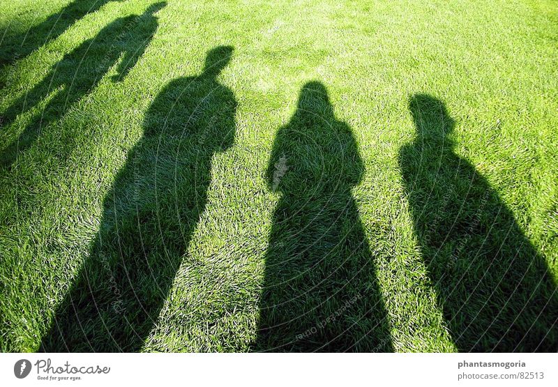 my shadows Sommer Fußballplatz Versammlung Spielen Schatten Rasen Sonne Verabredung