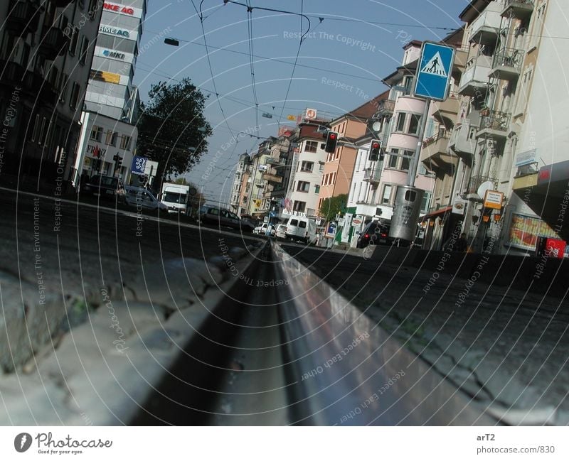 zoom.the.street Gleise Straßenbahn Zoomeffekt Fototechnik