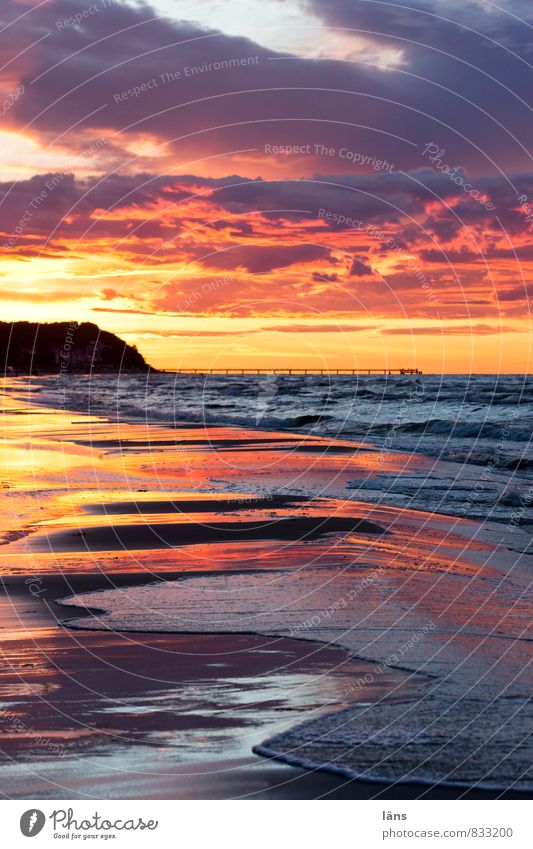 eine andere Welt Sonnenuntergang Meer Ostsee Himmel Wasser Horizont