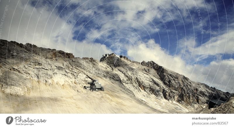 zugspitze gap Hochebene Zugspitze Garmisch-Partenkirchen massiv Wissenschaften alpin Erosion Formation Gletscher Granit Deutschland rückgang Berge u. Gebirge