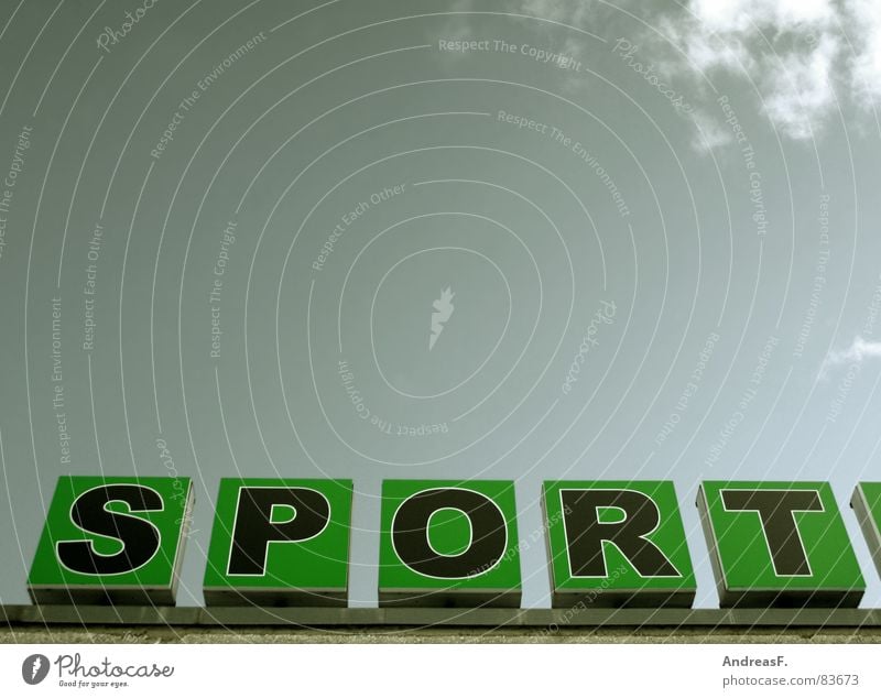 SPORT Dopingkontrolle Sport Spielen Sportverein Buchstaben Schriftzeichen sportlich Himmel Fitness Großbuchstabe Lateinische Schrift Schlagwort