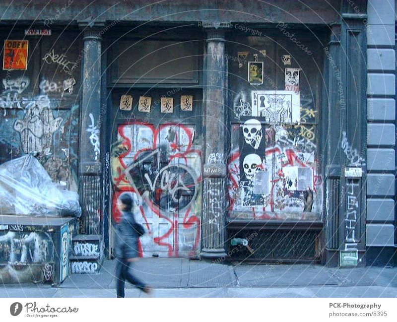 urban New York City Soho Fototechnik Stadt Graffiti punkig Punk