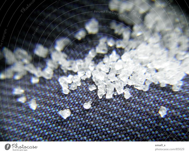 Sugar blue Zucker Süßwaren sugar crystal sweet to lick off sugar crystals cloth white Kristallstrukturen