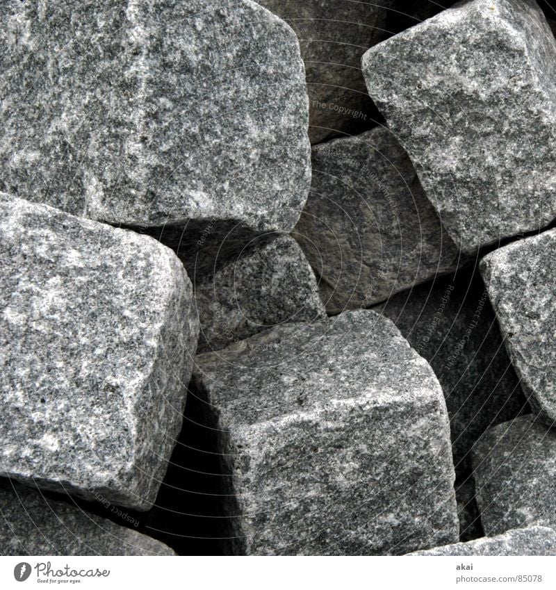 Hart wie Granit 1 Steinhaufen Quader Haufen Mineralien Erde Sand Kunst Kunsthandwerk feldspat gneiß auf einen Haufen werfen zusammenwerfen Würfel kubus Stapel