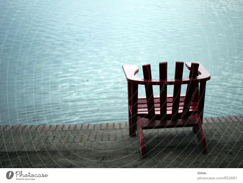 runterkommen harmonisch Wohlgefühl Zufriedenheit Sinnesorgane Erholung ruhig Meditation Schwimmen & Baden Möbel Sessel Stuhl Freibad Wasser Park Wellen Seeufer