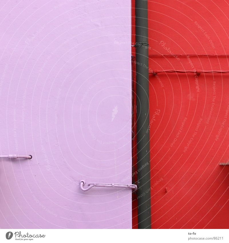 Farbkomposition Farbklang Burano Fassade Haus Wand Anstrich Detailaufnahme Disharmonie Farbe