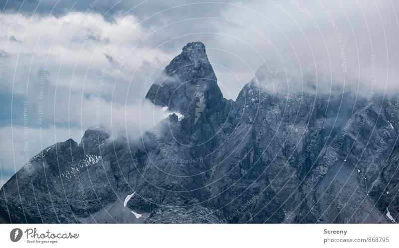 Hammerspitze Natur Landschaft Himmel Wolken Sommer Wetter Felsen Alpen Berge u. Gebirge Allgäu Allgäuer Alpen Gipfel gigantisch groß Spitze Kraft geduldig ruhig