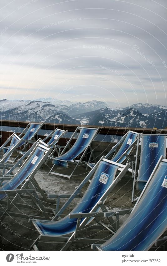 Erhöhte Sitzgruppe Bräune Liegestuhl Aussicht Nebelhorn (Berg) Jagertee Gebäude Reling Plattform Gipfel Restaurant Allgäu Ferien & Urlaub & Reisen Winterurlaub