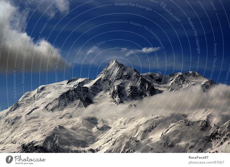 Mont Pourri Winter Schneelandschaft Ewiges Eis Berge u. Gebirge franz. Alpen La Rosière