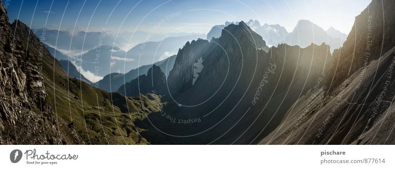 Lienzer Dolomiten Umwelt Natur Landschaft Schönes Wetter Berge u. Gebirge Gipfel eckig gigantisch Abenteuer Freiheit Farbfoto Außenaufnahme Menschenleer Morgen