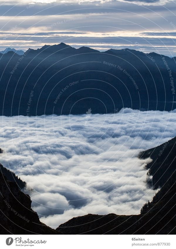 Brandung 2400m über NN Umwelt Natur Landschaft Urelemente Wasser Himmel Wolken Klima Wetter Nebel Alpen Berge u. Gebirge leuchten ästhetisch außergewöhnlich