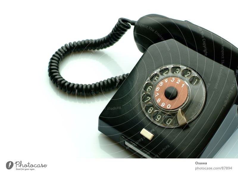 Noch ein Telefon schwarz Wählscheibe Kontakt Telefonhörer verbinden Apparatur Kommunizieren Elektrisches Gerät Technik & Technologie I just called to say...
