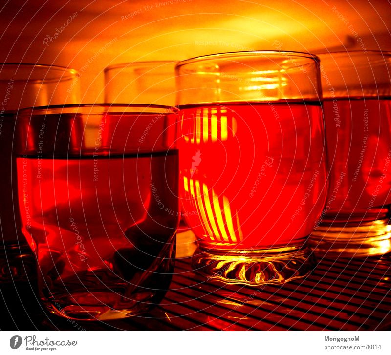 Götterspeise Kühlschrank Glas rot Ernährung Göttersperse orange