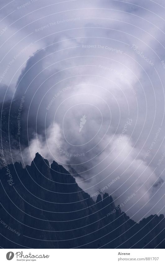 Dampfkessel Umwelt Natur Urelemente Luft Himmel Wolken Gewitterwolken Wetter Unwetter Alpen Berge u. Gebirge Hochkönig Gipfel blau grau Angst gefährlich Macht