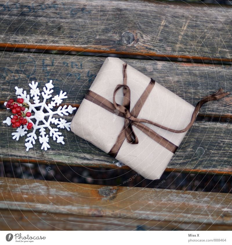 Für Dich Feste & Feiern Weihnachten & Advent Geburtstag Schnee Verpackung Paket Schleife Holz Güte Geschenk schenken Weihnachtsgeschenk Weihnachtsdekoration