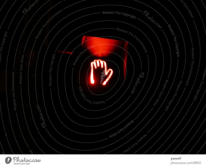 stoppen Sie Zeichen | Stop Sign Hand Neonlicht Dinge red glow