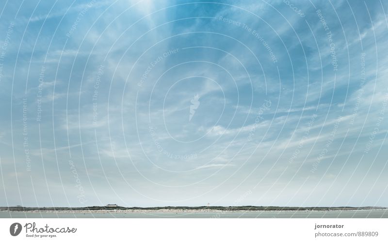 Wolkenspiel auf Langeoog Natur Landschaft Sand Himmel Sonne Sommer Stimmung Strand Düne Ferne Wolkenschleier Erholung Horizont Farbfoto Außenaufnahme