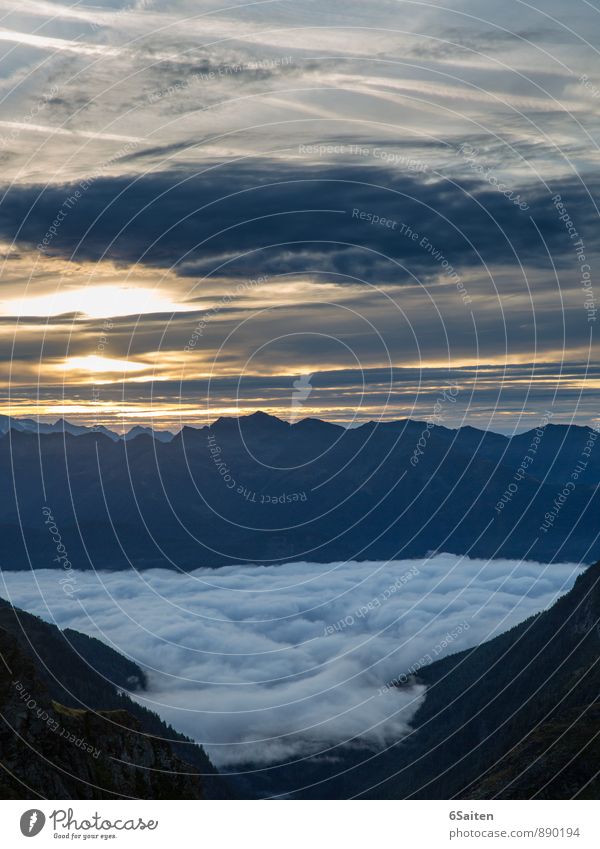 Erwachen Umwelt Natur Landschaft Urelemente Himmel Wolken Sonnenaufgang Sonnenuntergang Wetter Alpen Berge u. Gebirge leuchten außergewöhnlich fantastisch