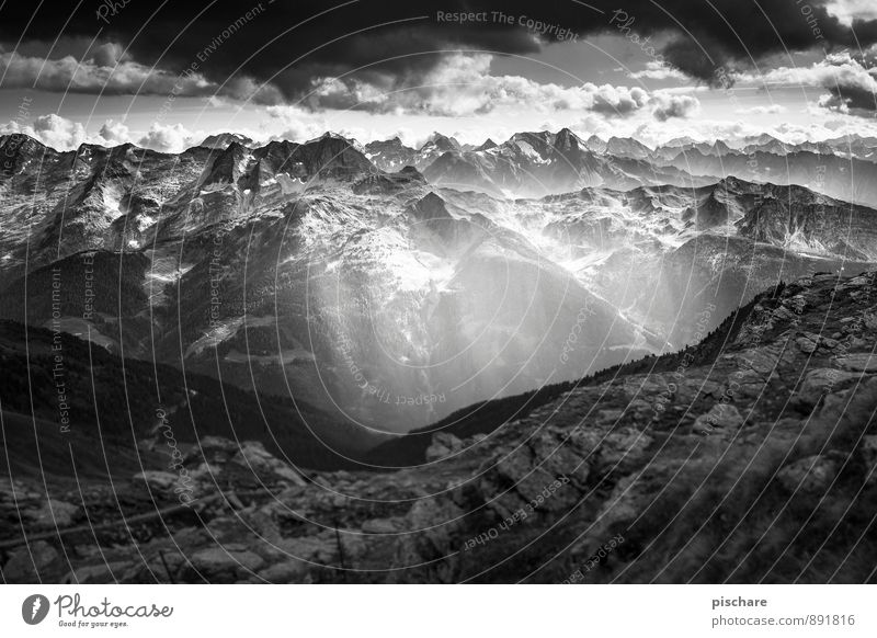 Chillertal Natur Landschaft Wolken Gewitterwolken schlechtes Wetter Berge u. Gebirge Gipfel bedrohlich dunkel Abenteuer Zillertal Bundesland Tirol
