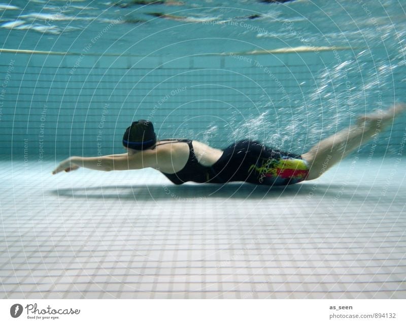 Gleitphase Schwimmen & Baden Sport Fitness Sport-Training Wassersport Sportveranstaltung Schwimmbad feminin Frau Erwachsene Körper 1 Mensch 13-18 Jahre Kind