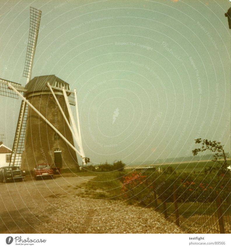 holland - 1971 Niederlande Mühle Siebziger Jahre retro Sommer Ferien & Urlaub & Reisen Amsterdam Windkraftanlage alt trashig holiday