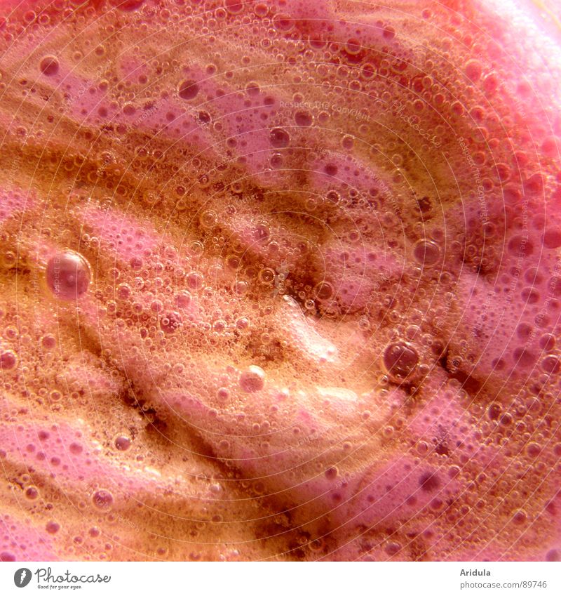 schaumig No.1 Schaum rosa Milch Honig süß lecker Sommer Luft trinken genießen Gastronomie Süßwaren blasen Ernährung klebrig milkshake