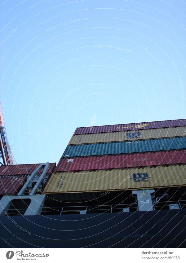Containerladung 2 Frachter Wasserfahrzeug Havarie Verkehr Güterverkehr & Logistik Ladung Stapel Spedition Eisen Fälschung Umsatz Handel Ware Ladengeschäft